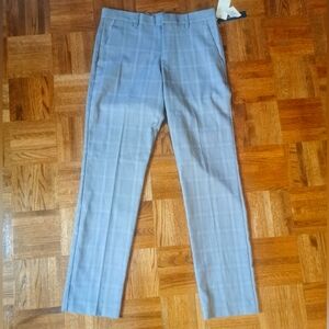 NWT Perry Ellis Grey Checkered Dress Pants